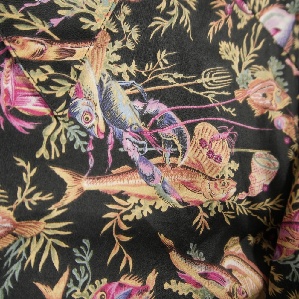 Vintage 90s Reyn Spooner Egyptian Cotton Aquatic Fish Lobster Men Shirt XL Aloha - Picture 10 of 13